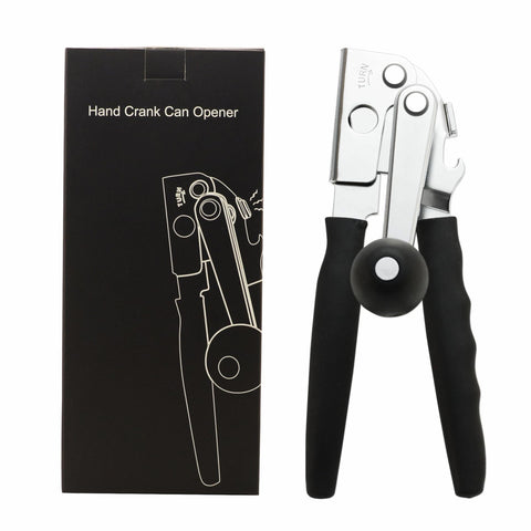 TIDENBR anti-slip hand-cranked can opener with ergonomic grip for easy opening.