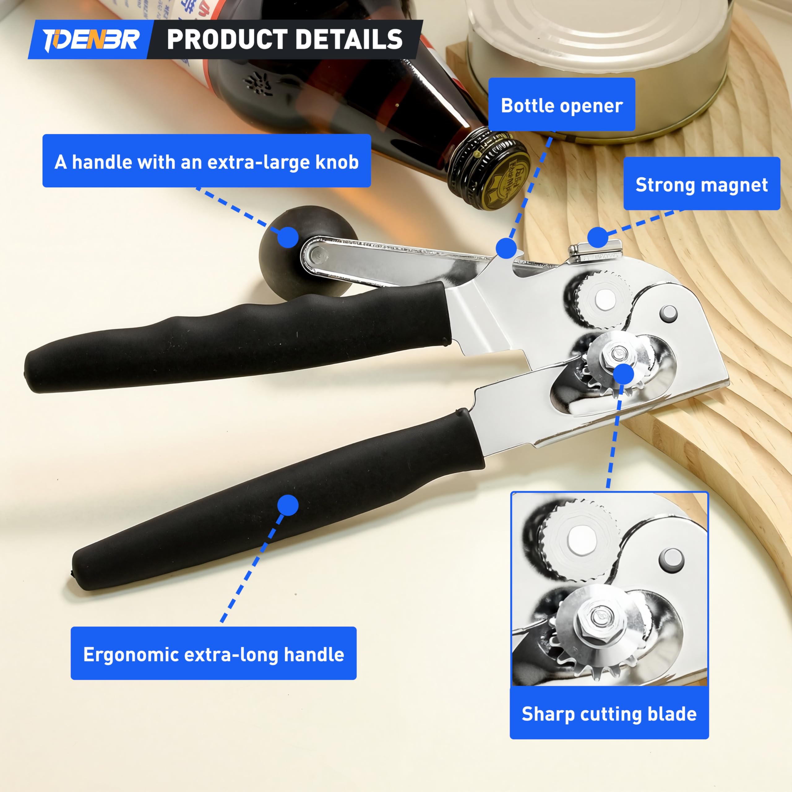 TIDENBR ultra-long handle design aids comfortable use and reduced strain.