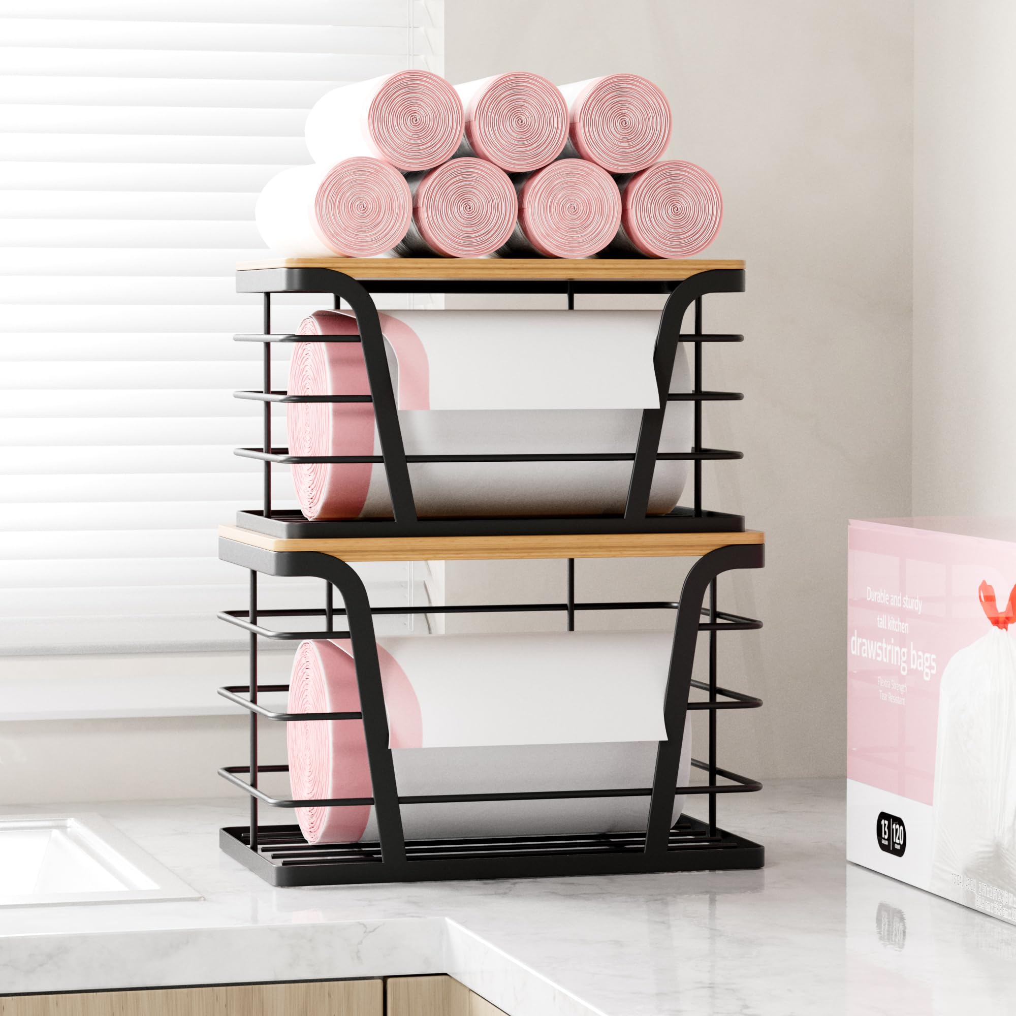 TIDIIABODE kitchen-storage-organizer supports towel, bag, and accessory storage.