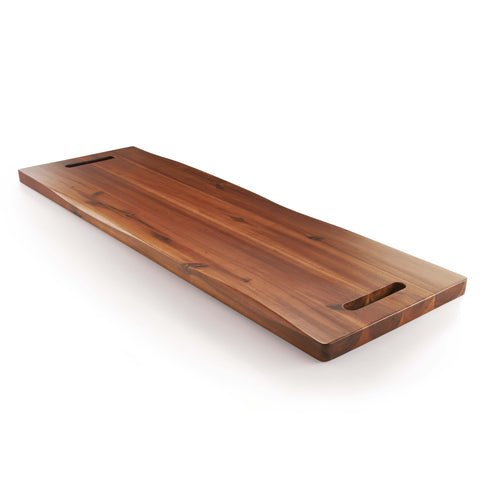Tidita 36-inch acacia board with handles showing natural grain for stylish appetizers.