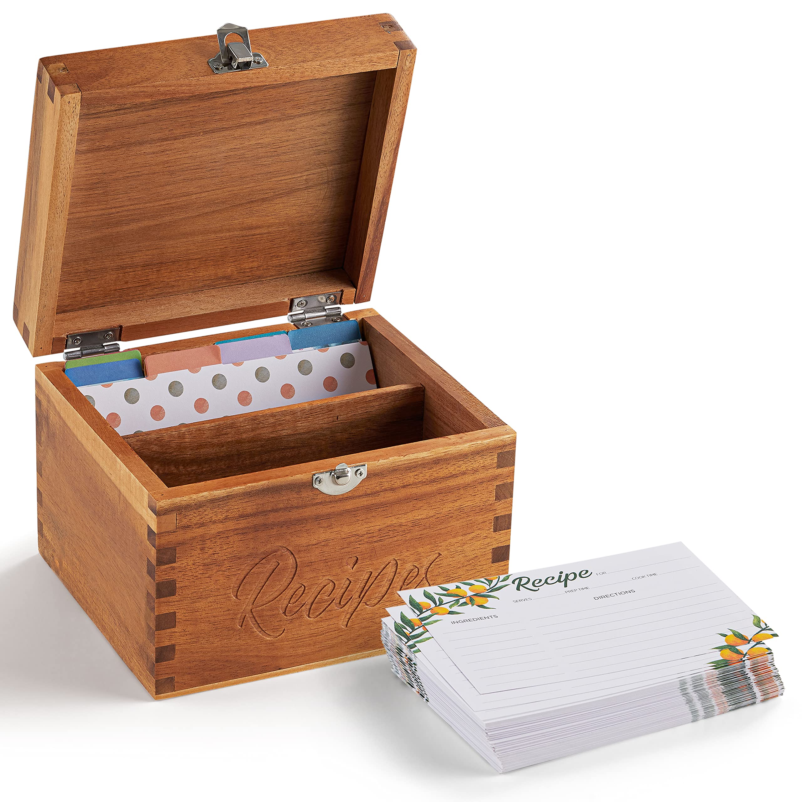 Tidita acacia box cover with natural grain for a stylish kitchen look.