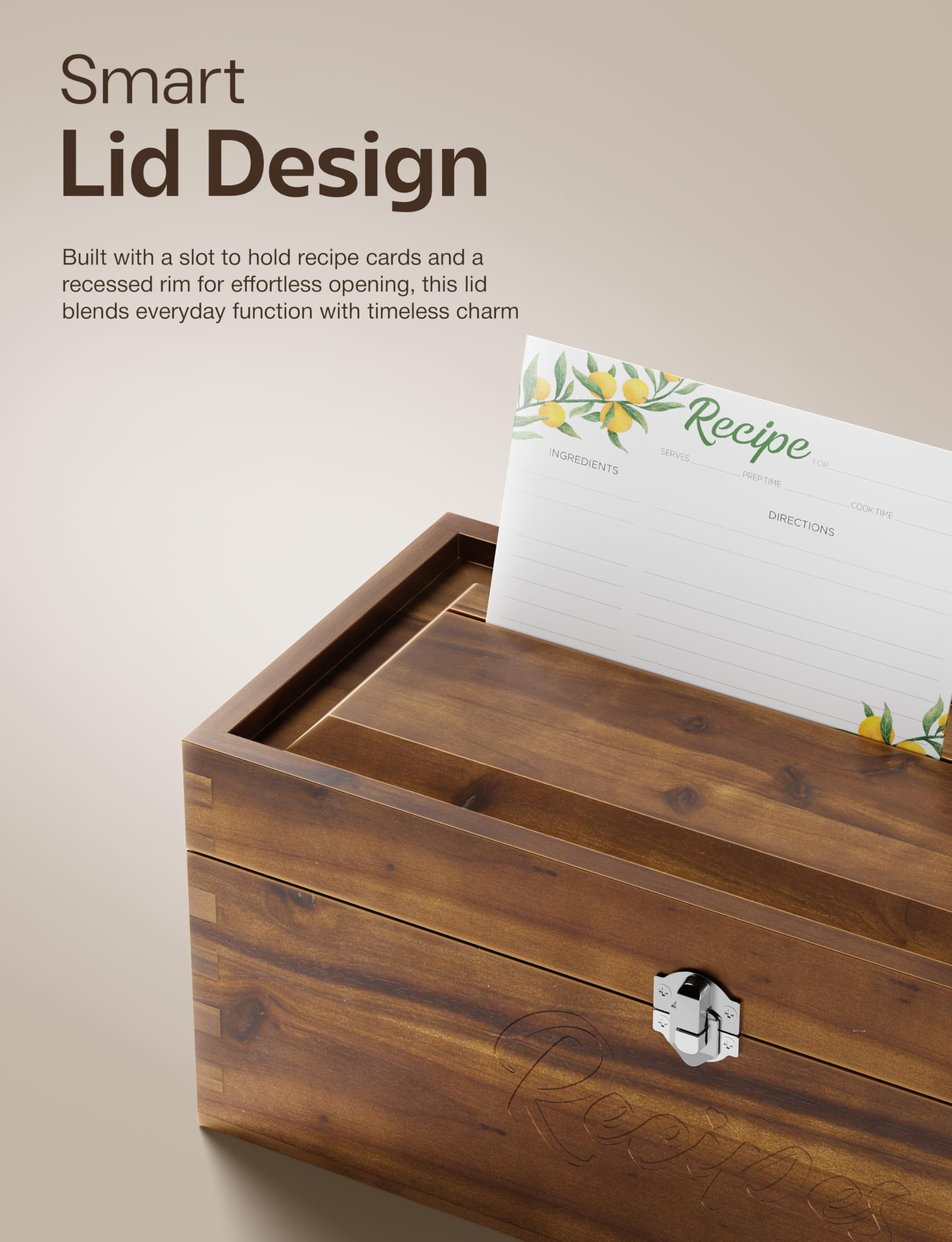 Tidita Acacia eight dividers separate categories for quick access.