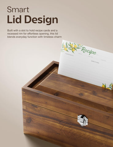 Tidita Acacia eight dividers separate categories for quick access.