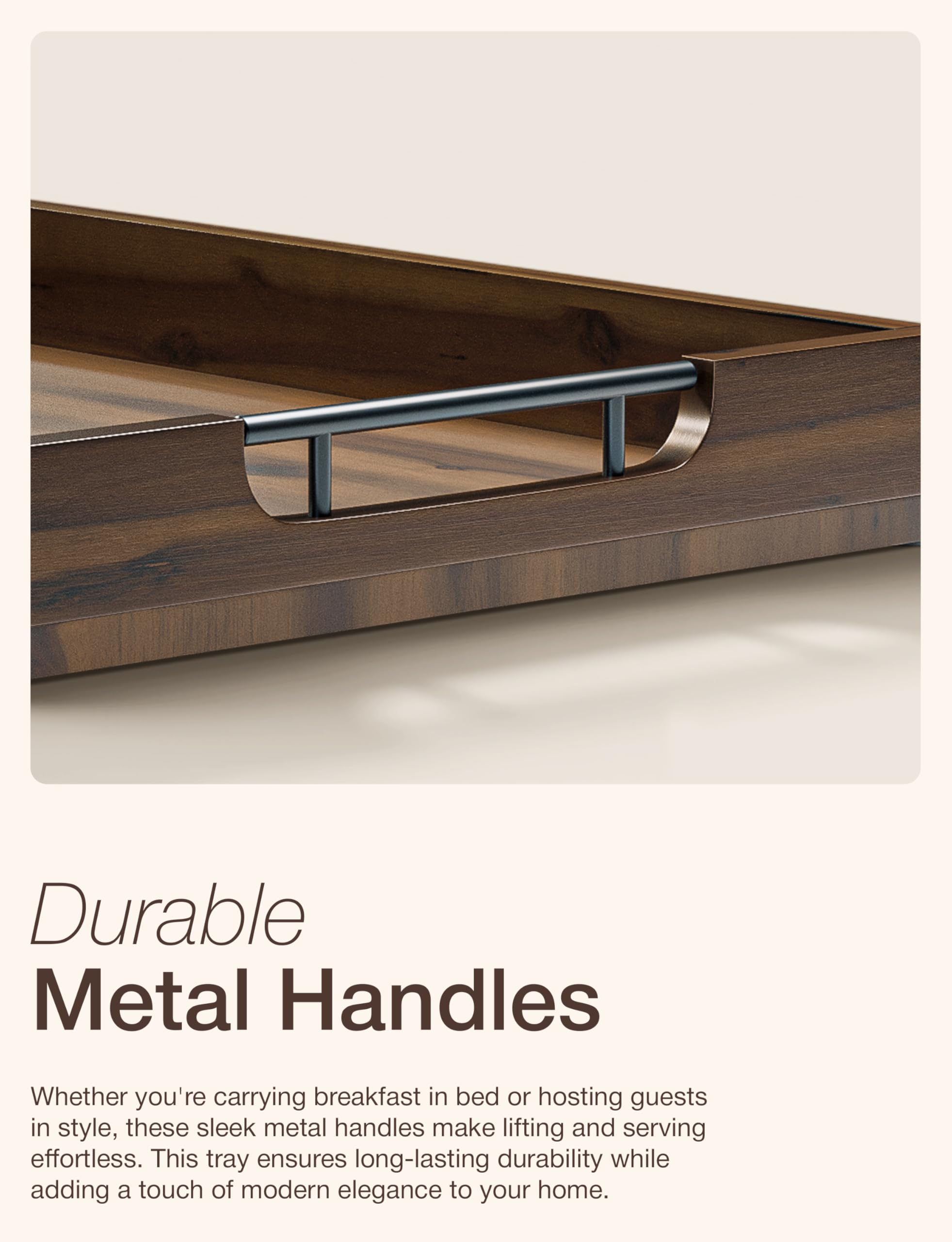 Tidita charcuterie tray in walnut for stylish snacks and display.