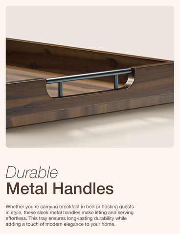 Tidita charcuterie tray in walnut for stylish snacks and display.