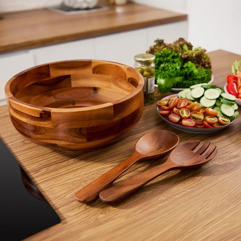 Tidita kitchen counter decor bowl adds warm natural style.