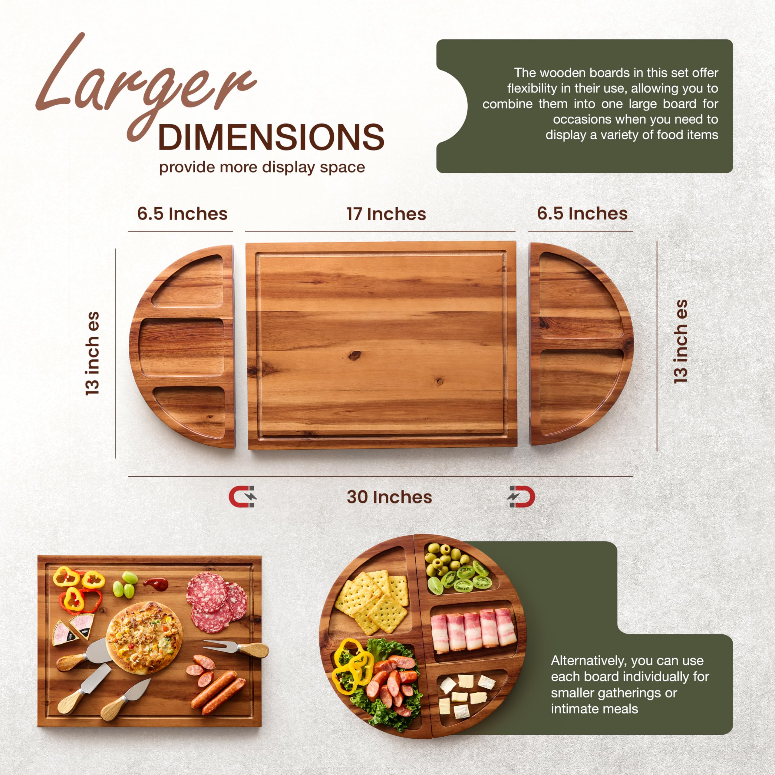 Tidita large rectangular platter offering ample grazing space