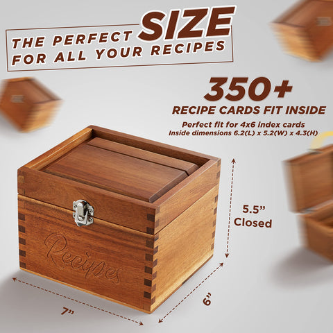 Tidita recipe box dividers help categorize recipes by tabs.