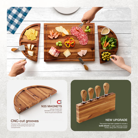 Tidita small half-circle trays for dips and toppings