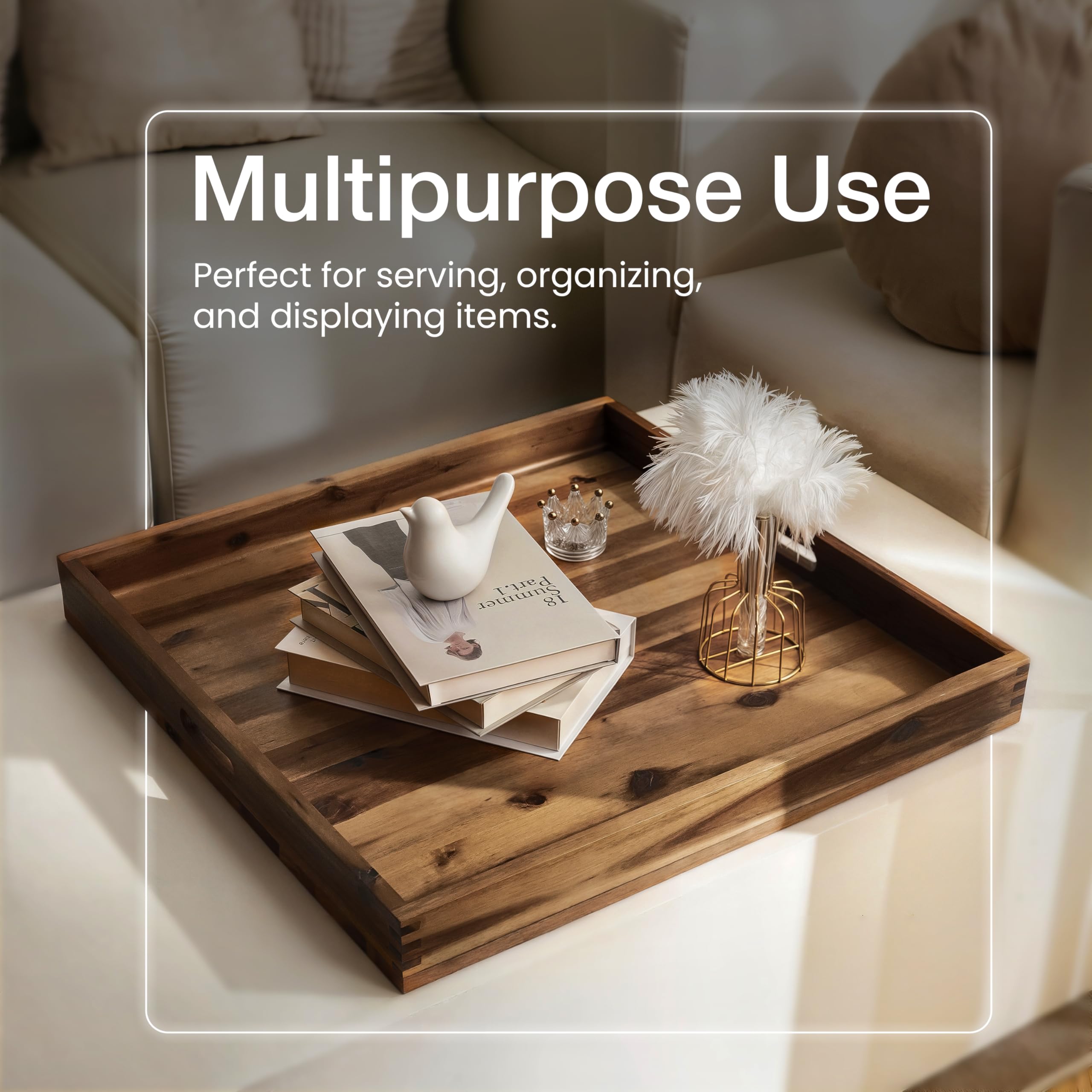 Tidita walnut finish charcuterie tray for stylish appetizer displays