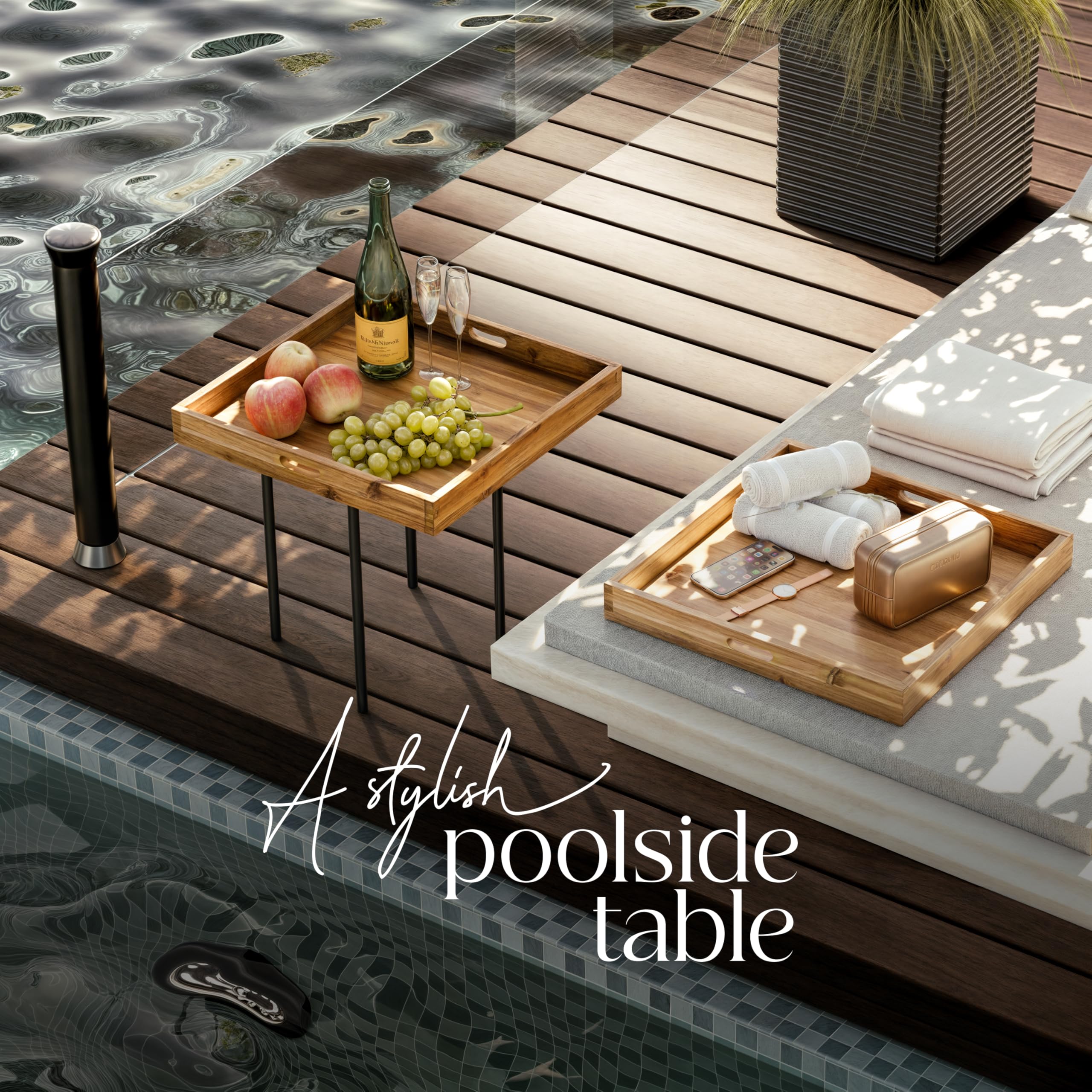 Tidita wood tray for display great for candles or vases