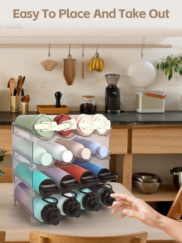 Multi-use storage for cups, bottles, condiments, and more in tight spaces.