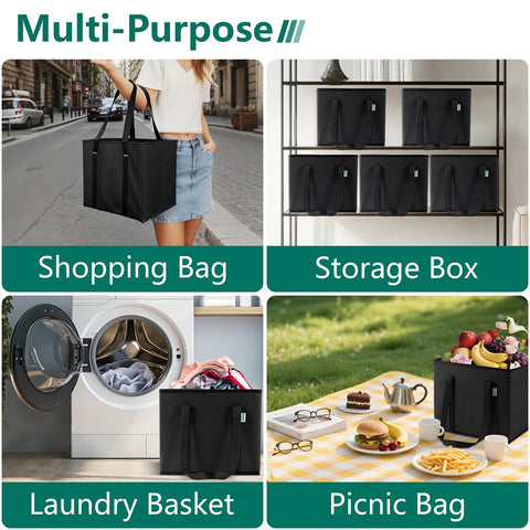 TidyNestly large-capacity tote holds water bottles, fruit, or shirts.