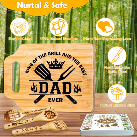 Tifeson cutting board with rectangular handle, easy to carry during prep.