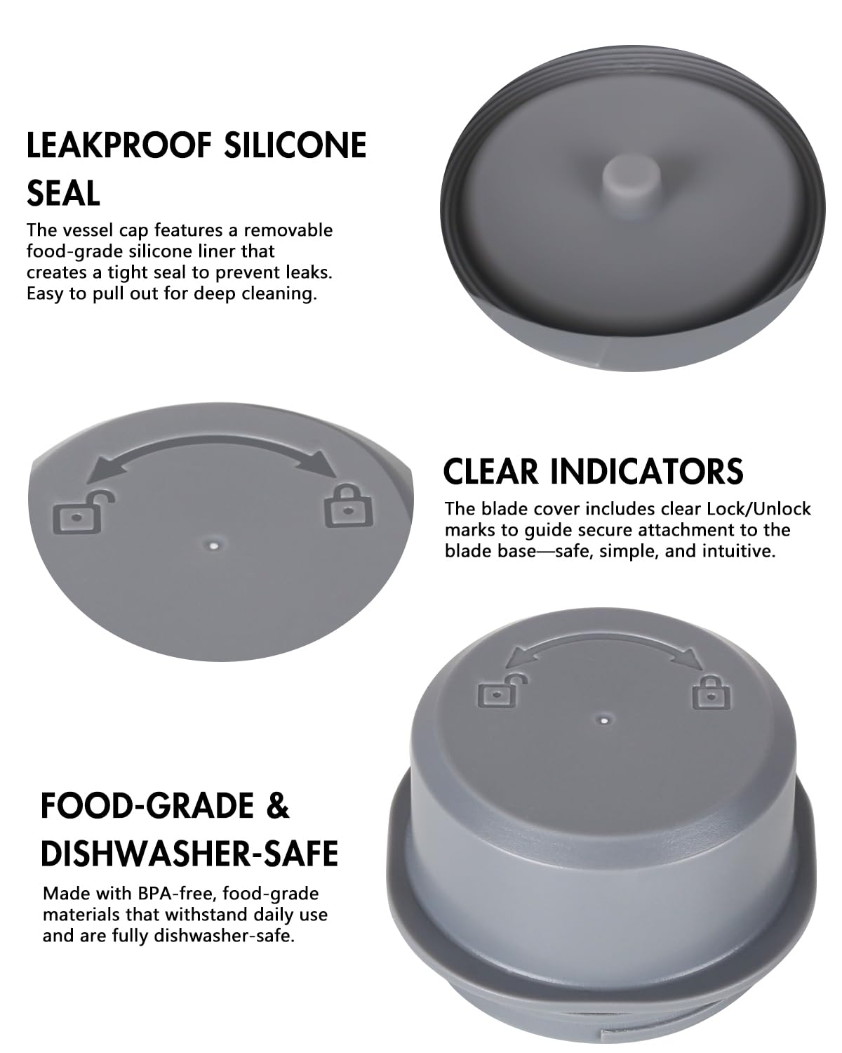 Tiga accessories are dishwasher-safe for quick cleanup.