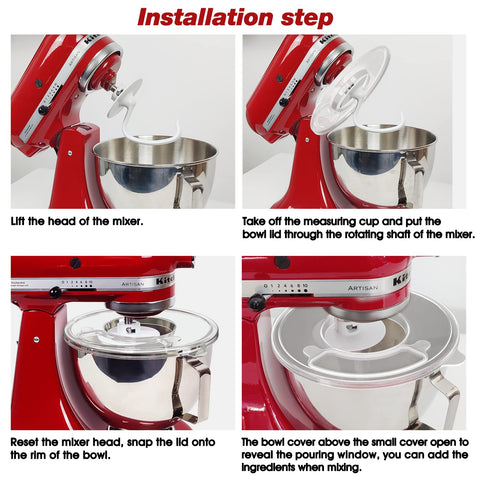 Tiga KitchenAid lid keeps the bowl covered between steps.