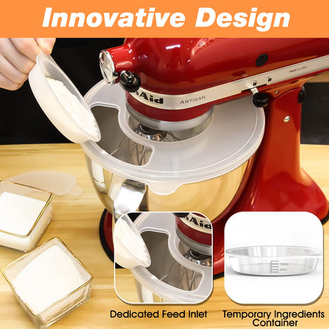 Tiga KitchenAid pouring-window lid lets you add ingredients without mess.