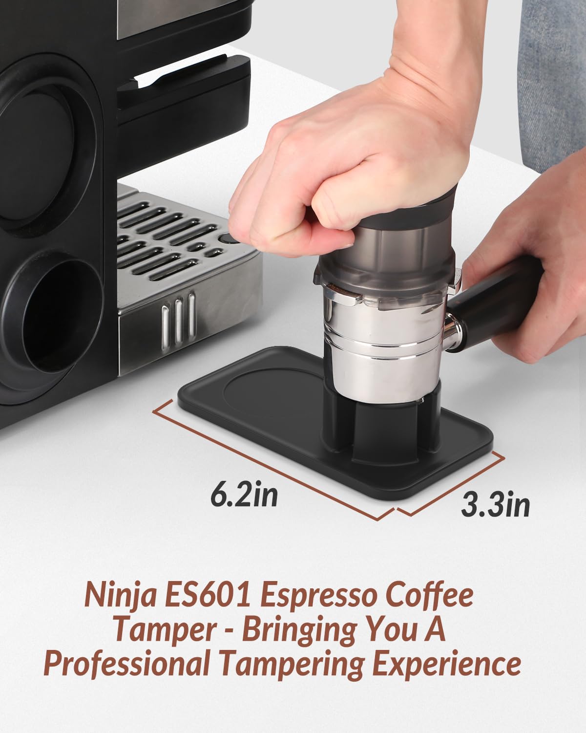 Tiga tamping mat helps keep your espresso area organized