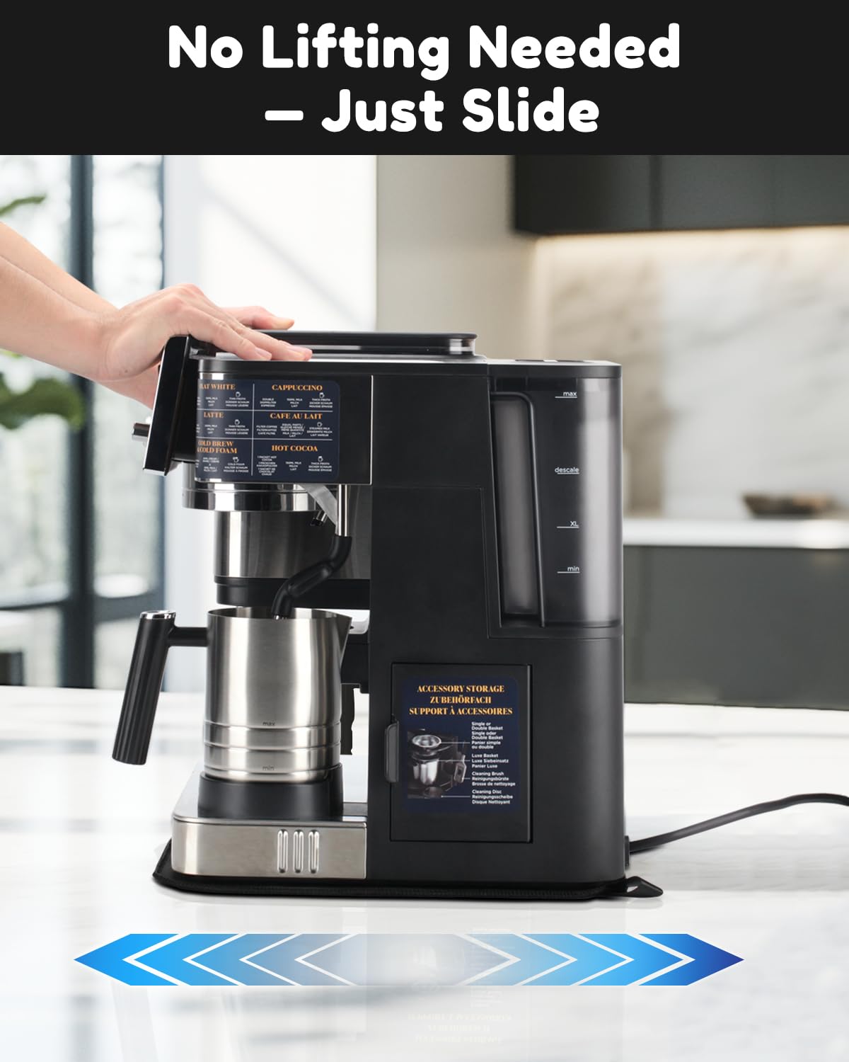 Tiga sliding mat Ninja ES601/ES701 right side view with smooth glide surface