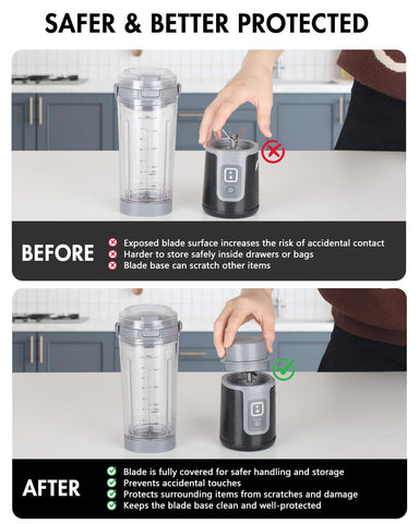 Tiga vessel cap for Ninja Blast BC151 creates leakproof portability.