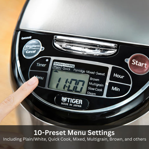 Tiger JAX-T18U-K scratch-resistant inner pot for durable, daily use.