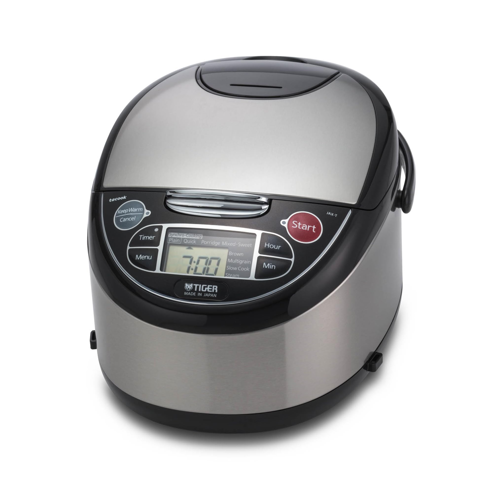 Tiger JAX-T18U-K tacook sync plate enabling dual-cook capability without flavor transfer.