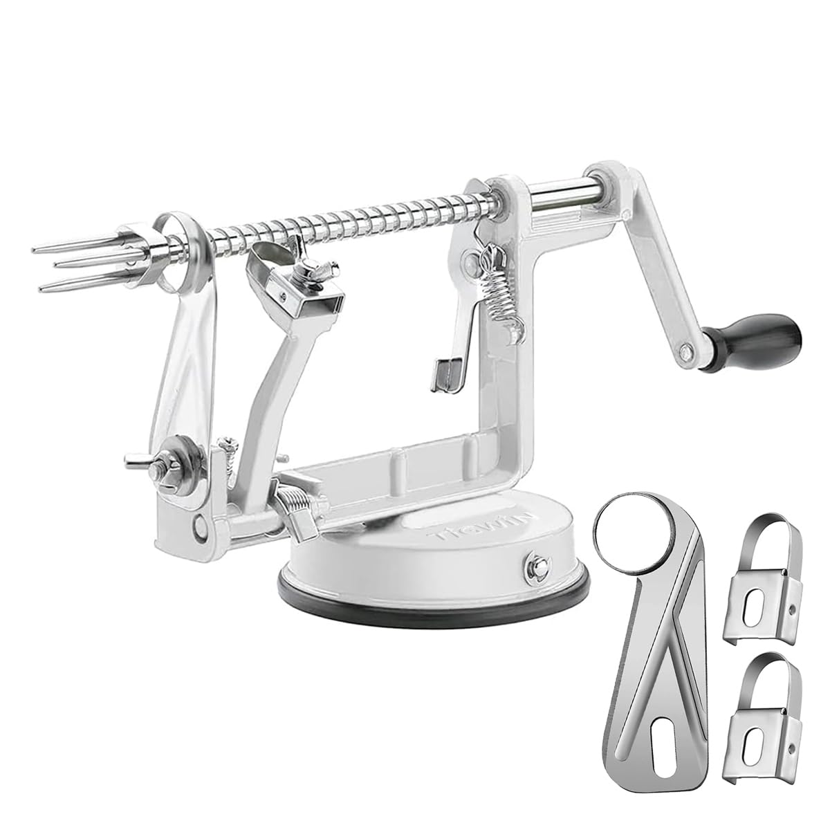 Tigwin Apple Peeler Corer on counter for stable, efficient prep