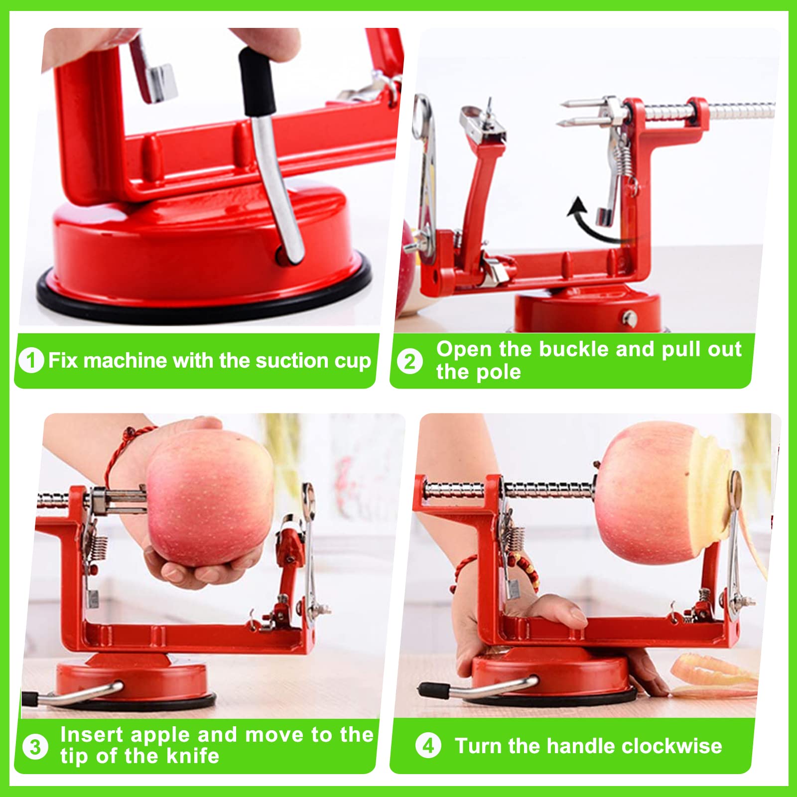TIGWIN chrome magnesium alloy handle provides a sturdy grip during peeling and slicing.