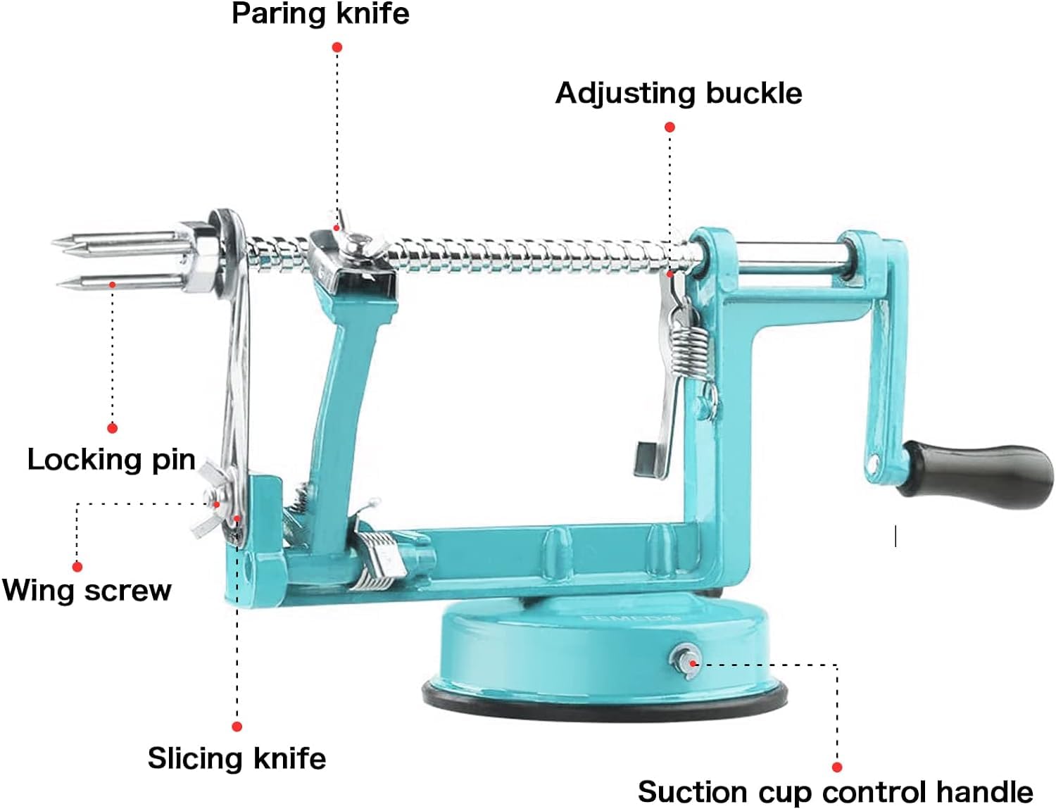 Tigwin suction base securely anchors the unit on a counter for safe use