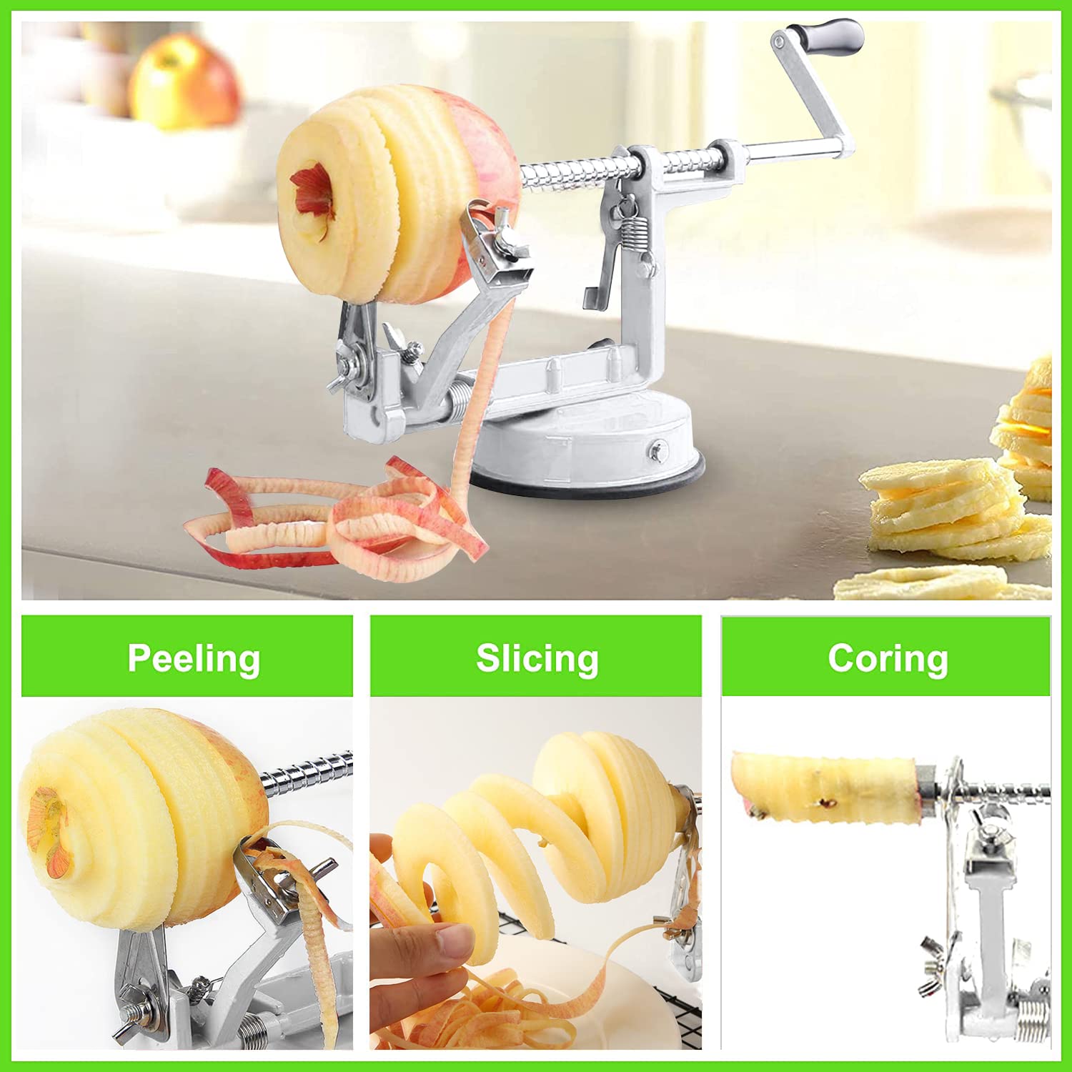 Tigwin suction base grips counter securely during use