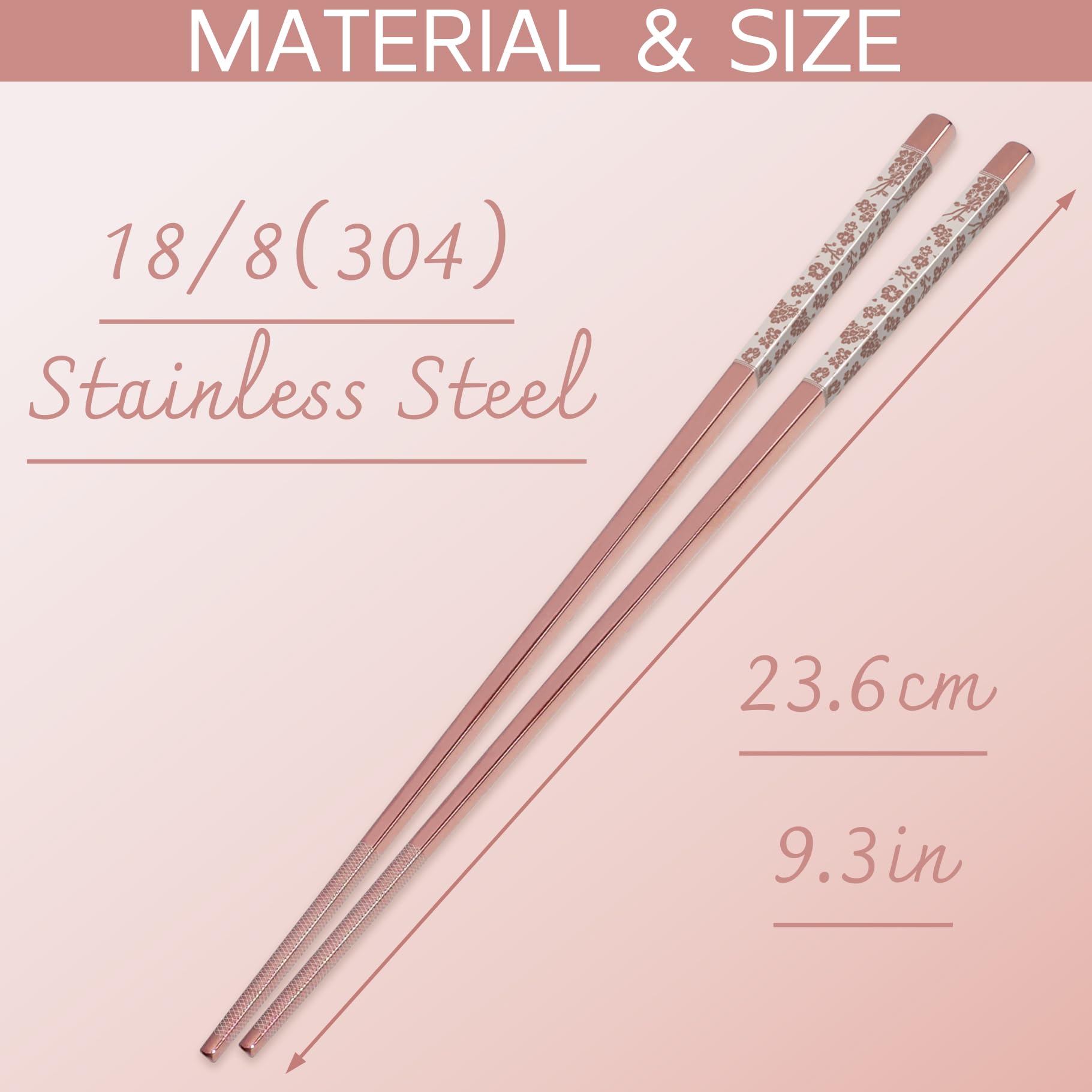 TIICOO pink chopsticks are dishwasher safe for easy cleanup.
