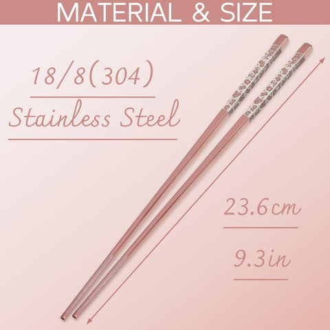 TIICOO pink chopsticks are dishwasher safe for easy cleanup.