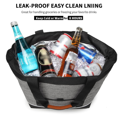 TIIOCTI cooler bag leakproof lining closeup highlighting spill resistance