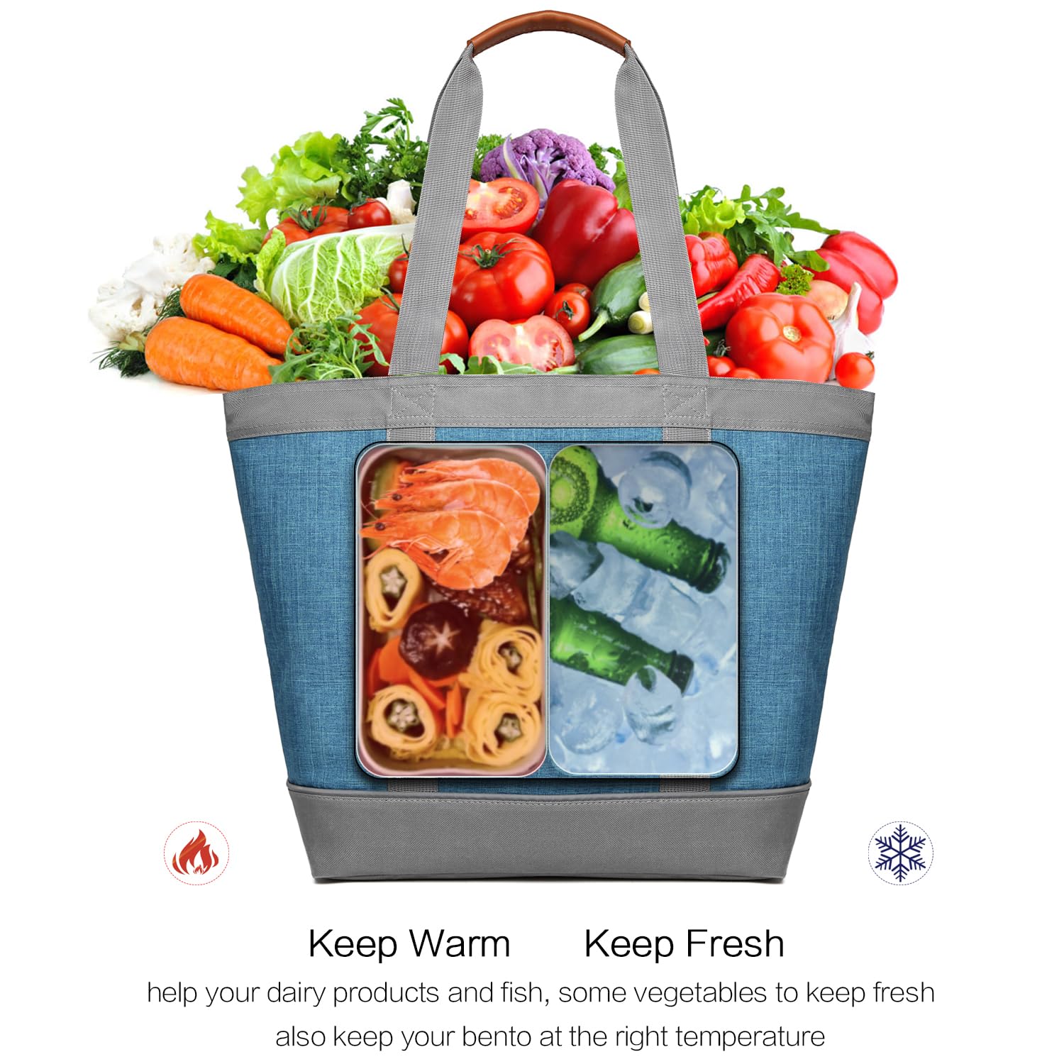 TIIOCTI insulated cooler bag interior leakproof liner to prevent spills
