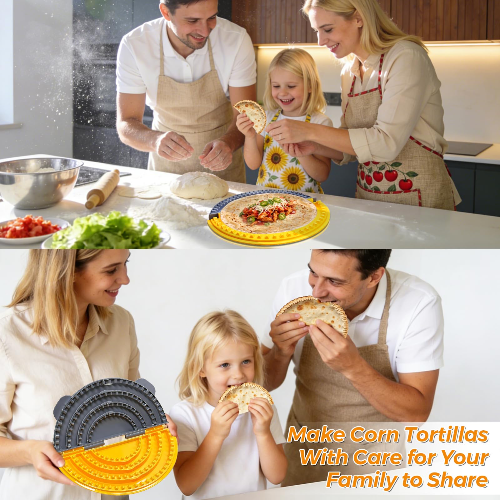 Tiiyee dishwasher safe tortilla press for easy cleanup