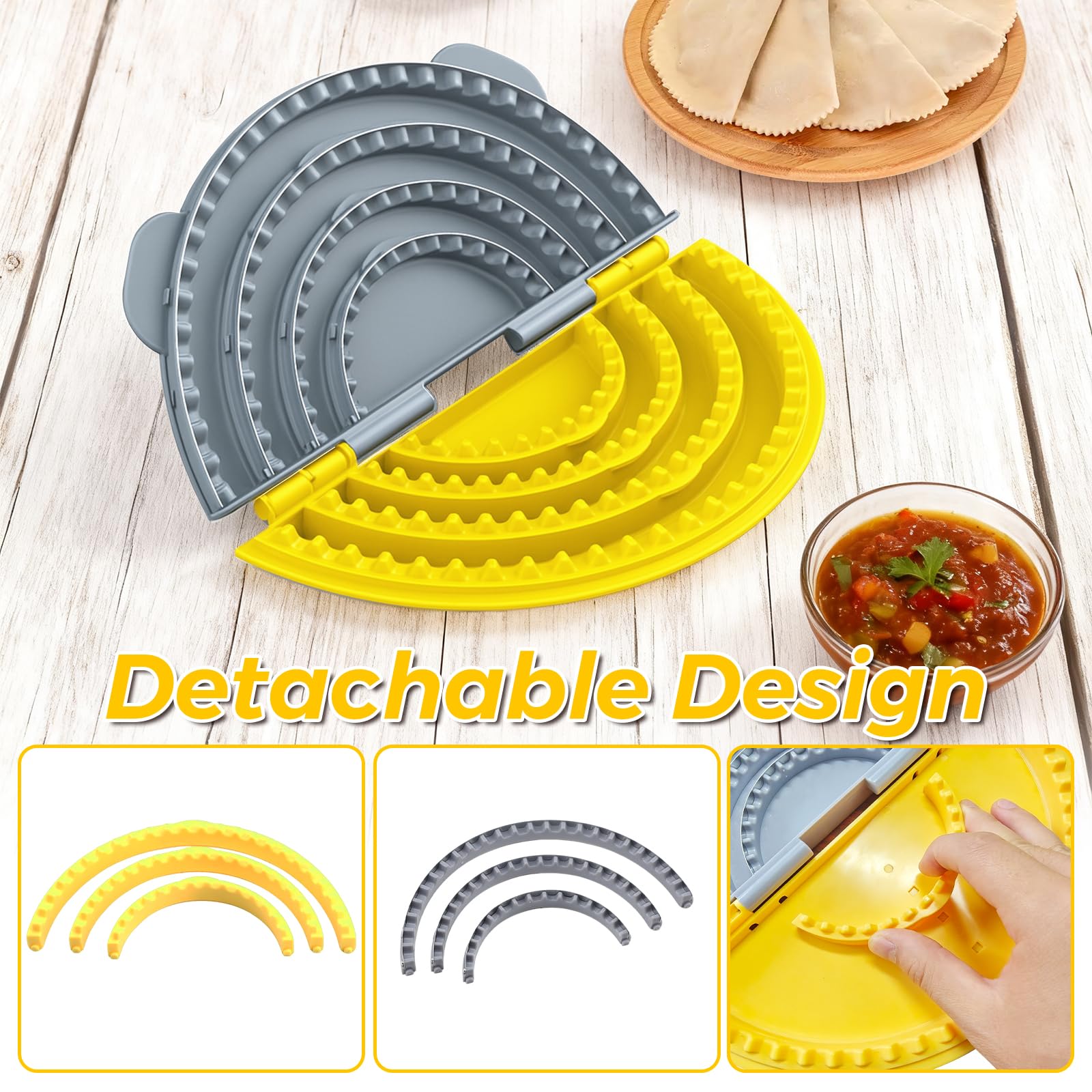 Tiiyee empanada sealer crimp for dumplings and pockets