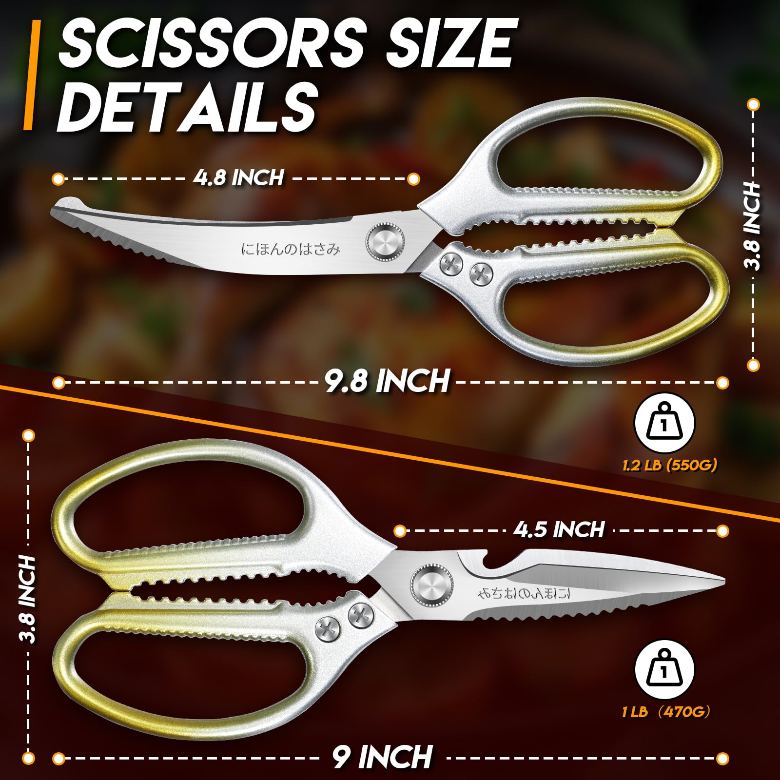TIJERAS gift-box-ready scissors ideal for cooks and grill enthusiasts.
