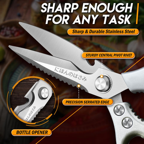 TIJERAS kitchen scissors showcase Japanese craftsmanship for reliable kitchen performance.
