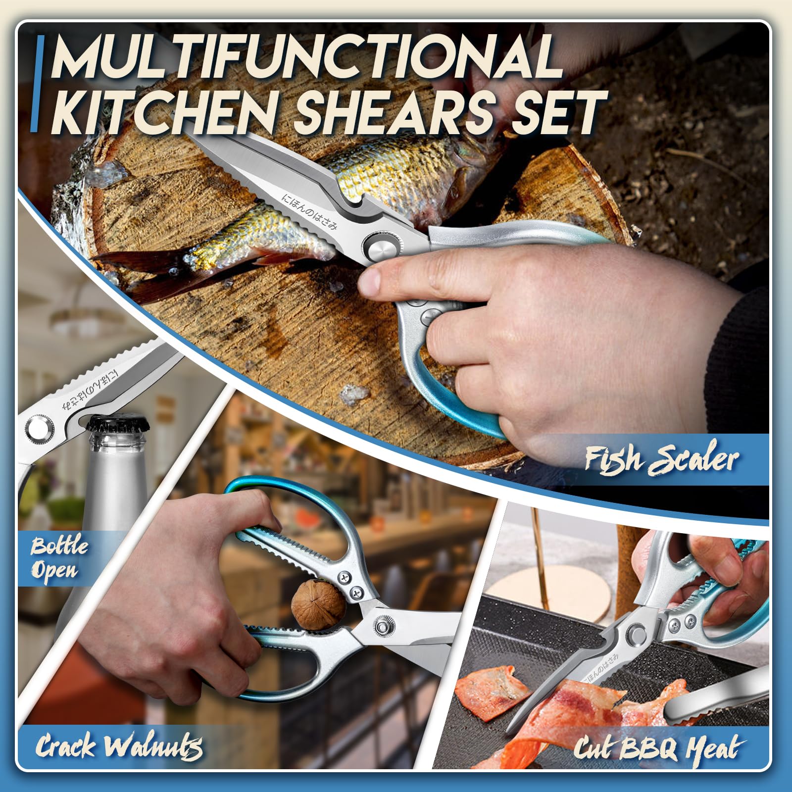TIJERAS kitchen scissors with ergonomic handle deliver comfortable precise control