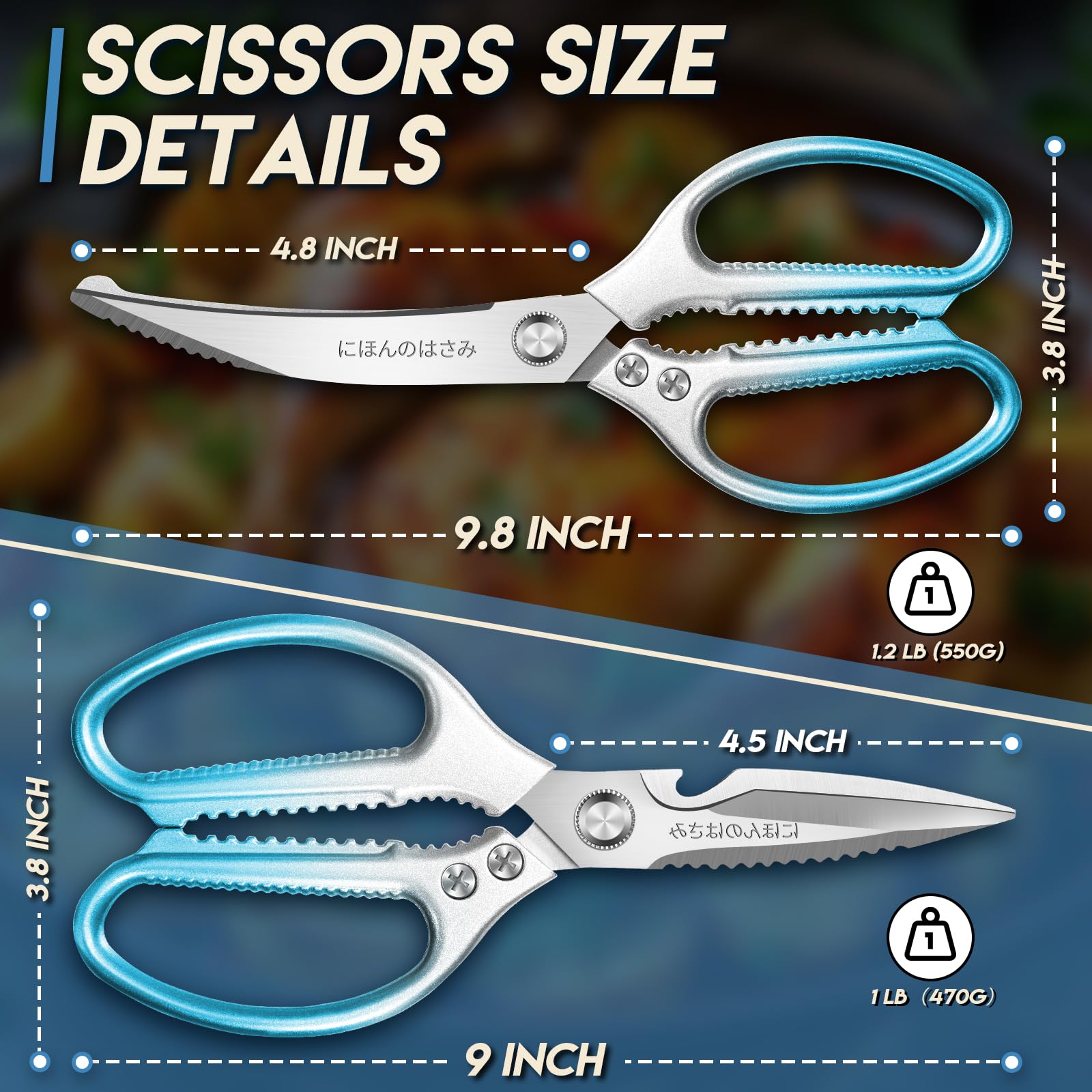 TIJERAS professional-grade kitchen scissors suit home chefs