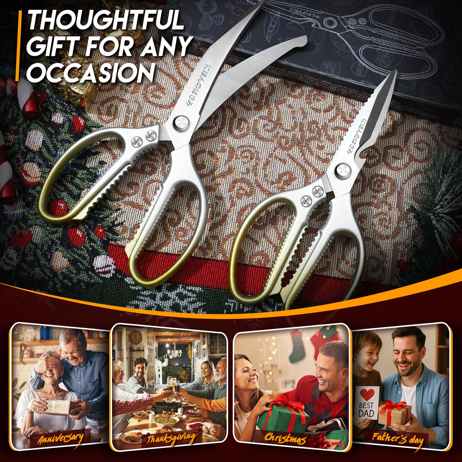 TIJERAS multi-use tool for herbs, meat, and daily cooking.