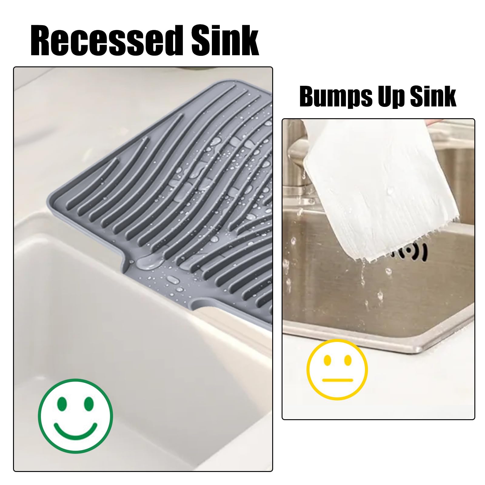 TIKNIK silicone drying mat anti-slip surface keeps dishes steady during drying