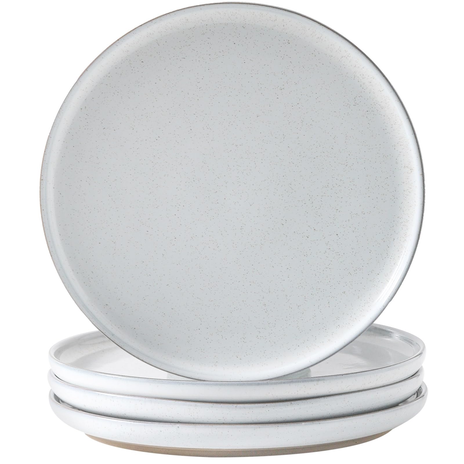 Tikooere ceramic dinner plates 10-inch set4 on table for generous servings and easy reheating.