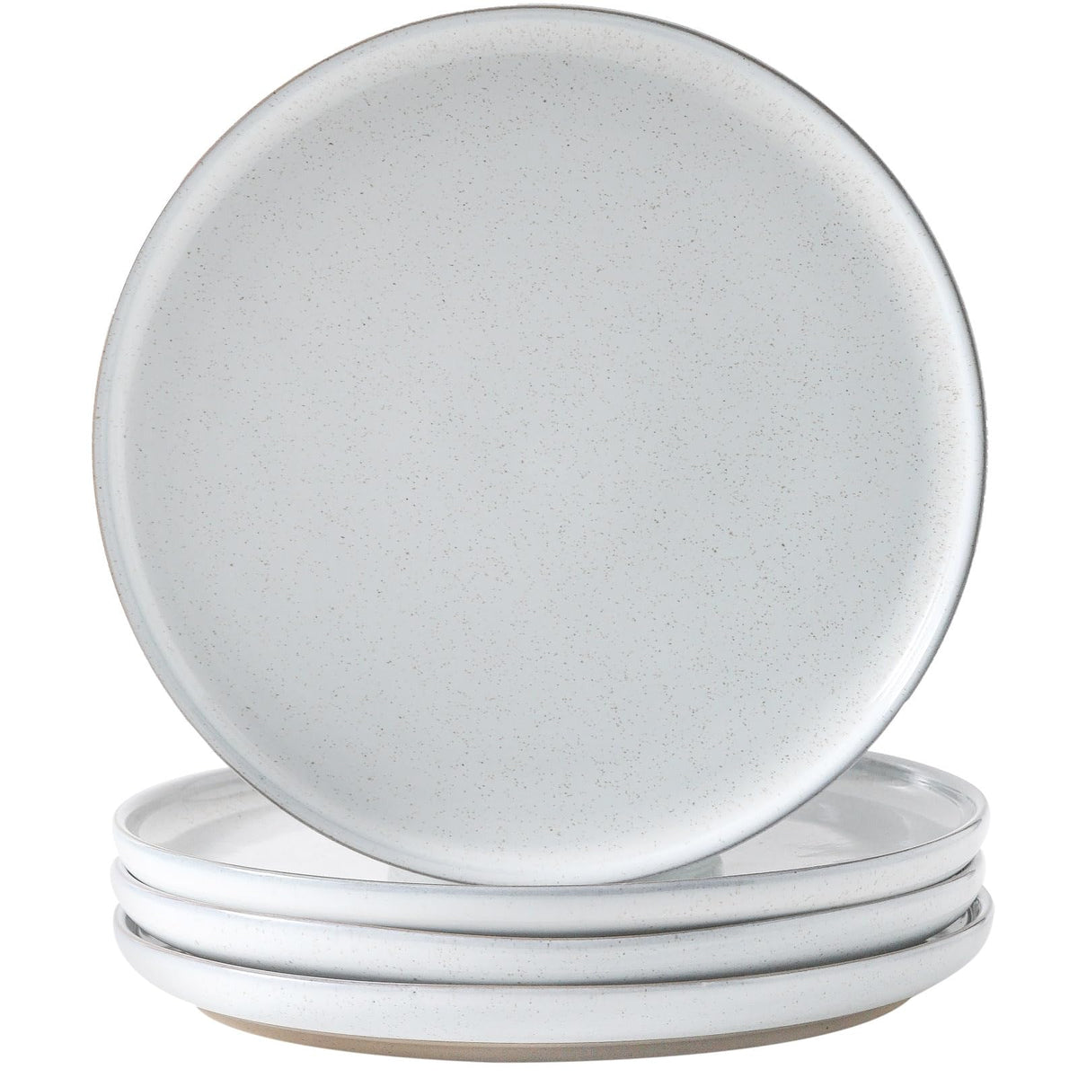 Tikooere ceramic dinner plates 10-inch set4 on table for generous servings and easy reheating.