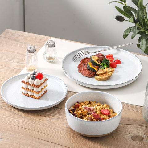 Tikooere ceramic dinner plates oven microwave safe for versatile cooking.