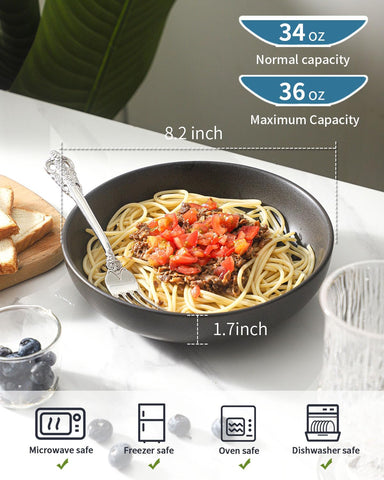 Tikooere matte black ceramic serving bowls highlight modern style for daily meals