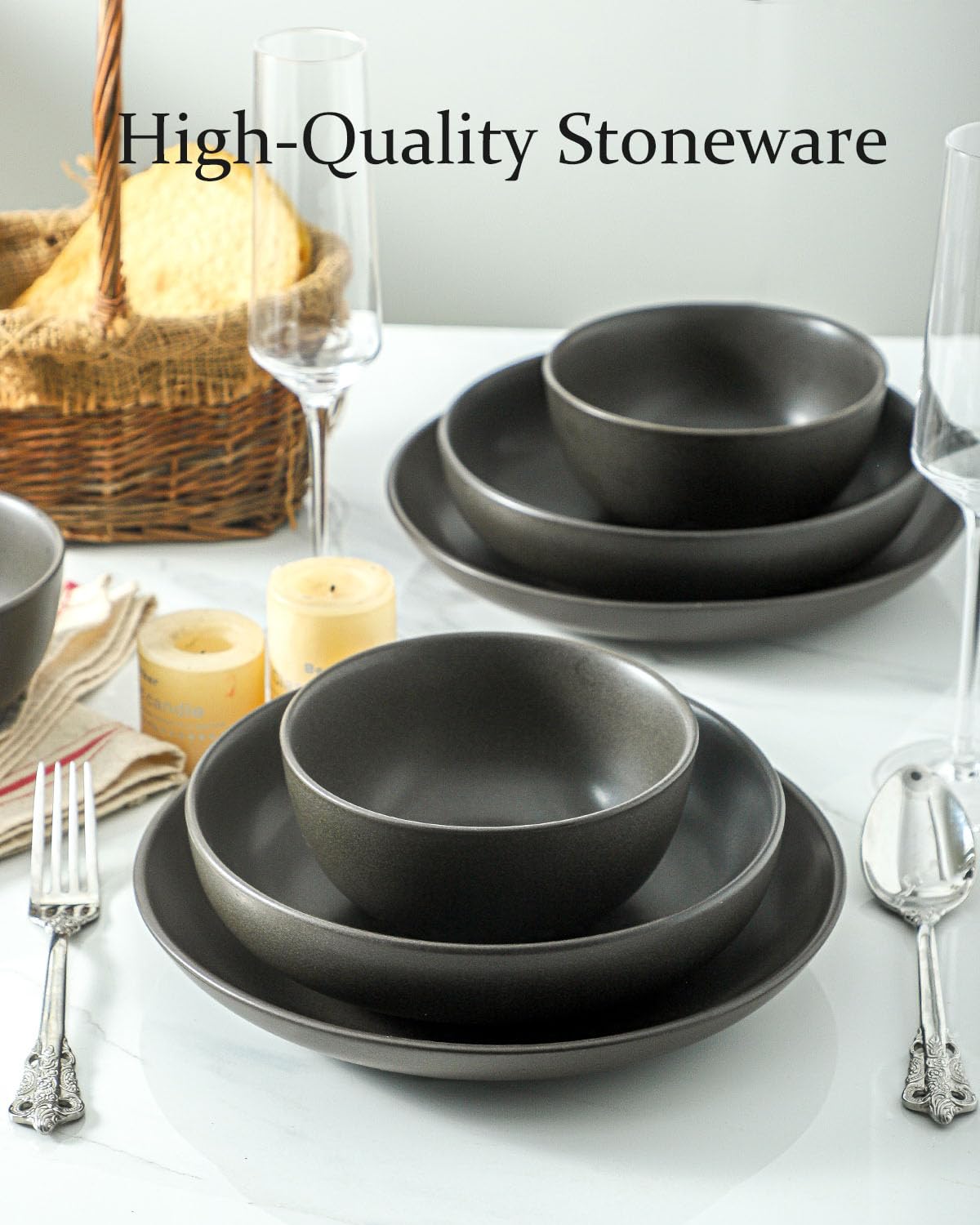 Stackable Tikooere bowls save cabinet space and organize the kitchen.