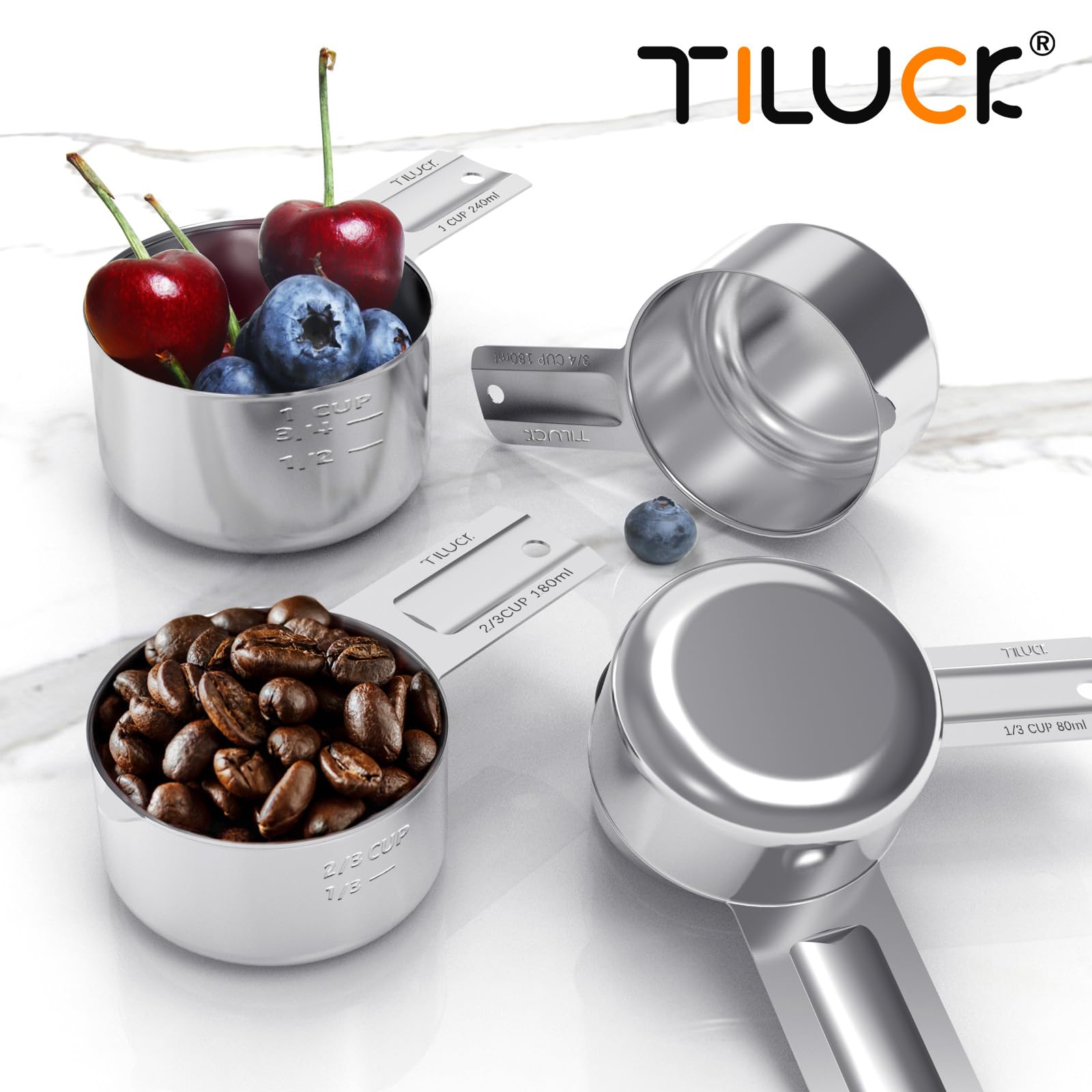 TILUCK stainless steel set resists rust, keeping shine through countless uses.