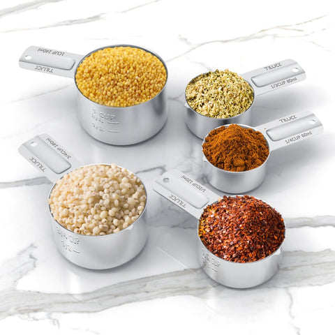 TILUCK measuring cups are dishwasher safe for effortless cleanup after cooking.