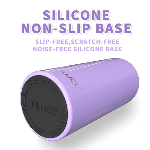 TILUCK Skinny Can Cooler demonstrates double-wall stainless steel construction.